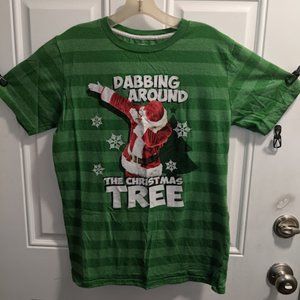 Boys Graphic T-Shirt "Dabbing around the Christmas Tree" - Christmas Saying
